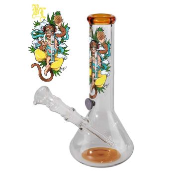 Hanuman Glazen Beaker Bong (Black Leaf)