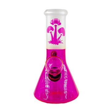 Glazen Paddenstoel Bong Roze 12 cm